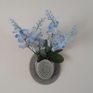 Hat Wall Pocket-planter w multi color flowers!